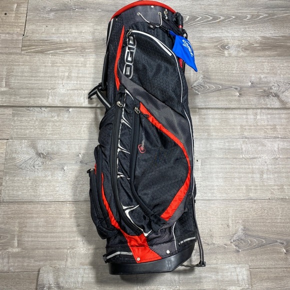 OGIO Velocity Stand Golf Bag Ultralite Performance Red Black Carry 7 Way Divider